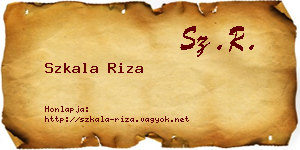 Szkala Riza névjegykártya